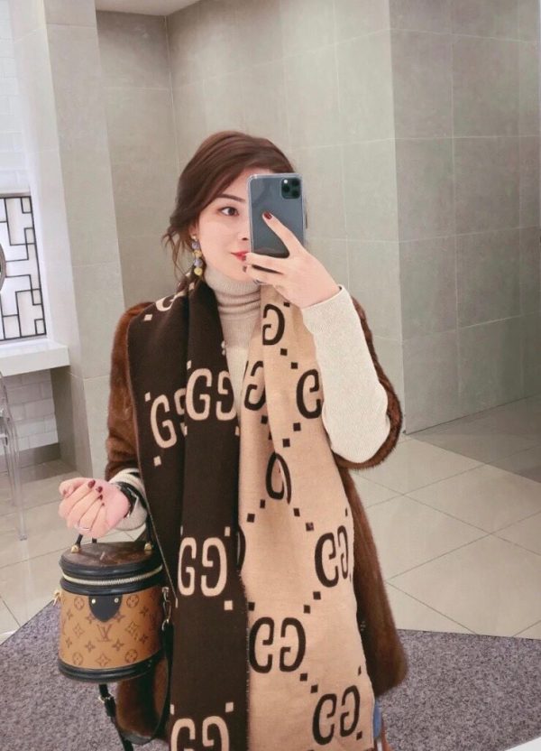 Premium Gucci Scarf Wool Jacquard Style