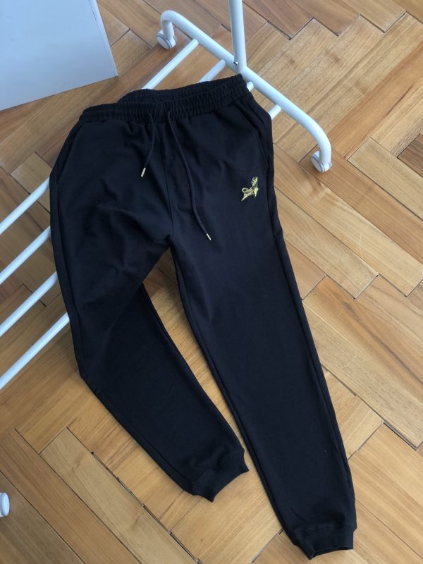 Premium Lacoste Sweatpants Black Cotton Casual Collection