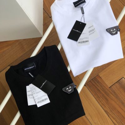 Premium Quality Armani Short Sleeves White Logo Collection