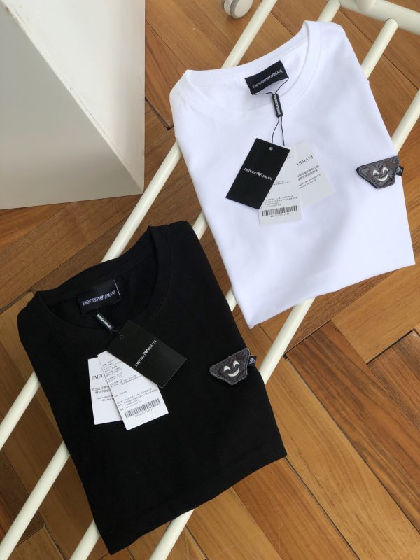 Premium Quality Armani Short Sleeves White Logo Collection