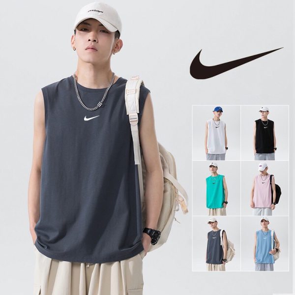 Luxury Nike Vest White Cotton Classic Style