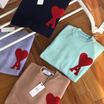 Premium Quality Ami Sweaters Brown Cotton Collection