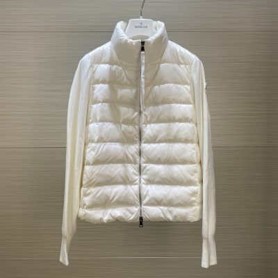 Luxury Moncler Down Jackets Black Knit Patchwork Collection