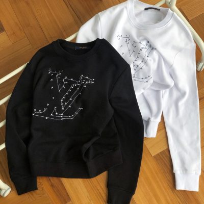 Premium Quality Louis Vuitton Hoodie Black Logo Luxury