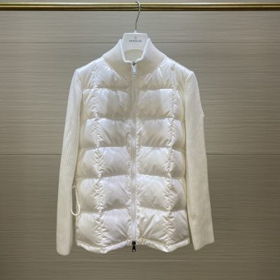 Premium Quality Moncler Down Jackets White Patchwork Collection