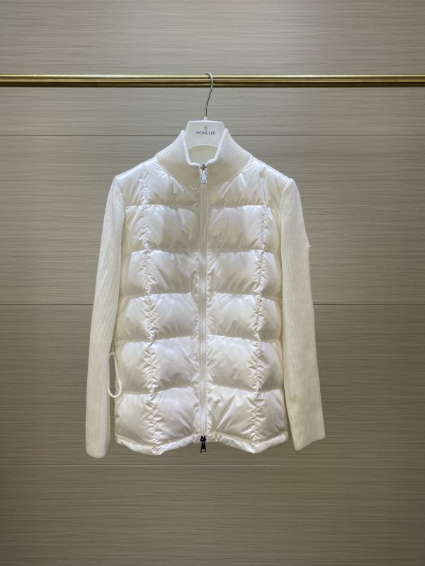Premium Quality Moncler Down Jackets White Patchwork Collection