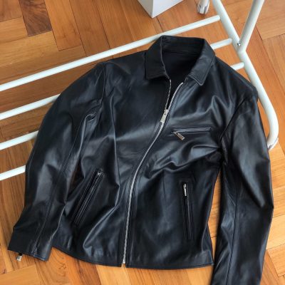 Premium Quality Fendi Jackets Black Leather Classic Collection