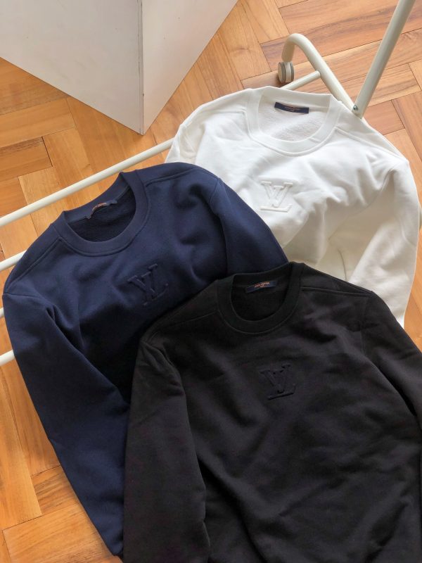 Best Selling Louis Vuitton Sweatshirts Black Cotton Logo Collection