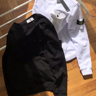 Premium Quality Stone Island Sweatshirts White Washed Style