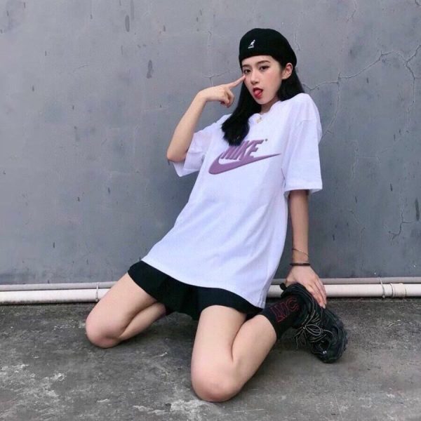 Best Selling Nike Short Sleeves Purple Print Luxury