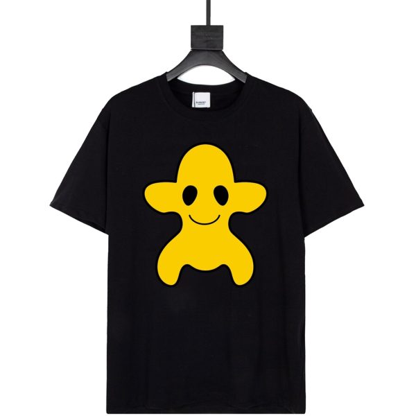 Premium Quality Burberry Short Sleeves Yellow Cotton Logo Collection