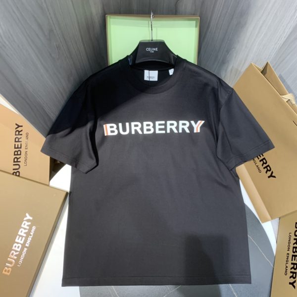 Premium Burberry Short Sleeves Cotton Logo Collection