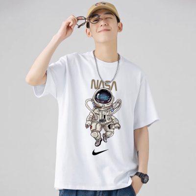 Premium Quality Nike Short Sleeves Sky Cotton Print Luxury