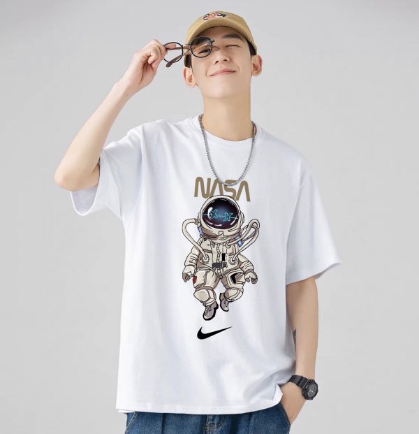 Premium Quality Nike Short Sleeves Sky Cotton Print Luxury