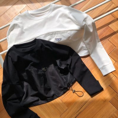 High Quality Prada Long Sleeves Black Nylon Classic Collection