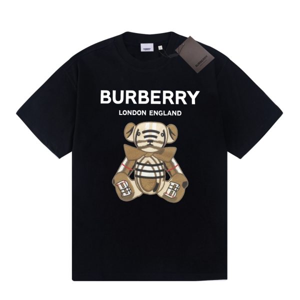 Luxury Burberry Short Sleeves White Cotton Classic Luxury