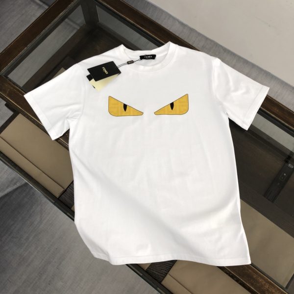 Premium Fendi Short Sleeves Black Cotton Breathable Style