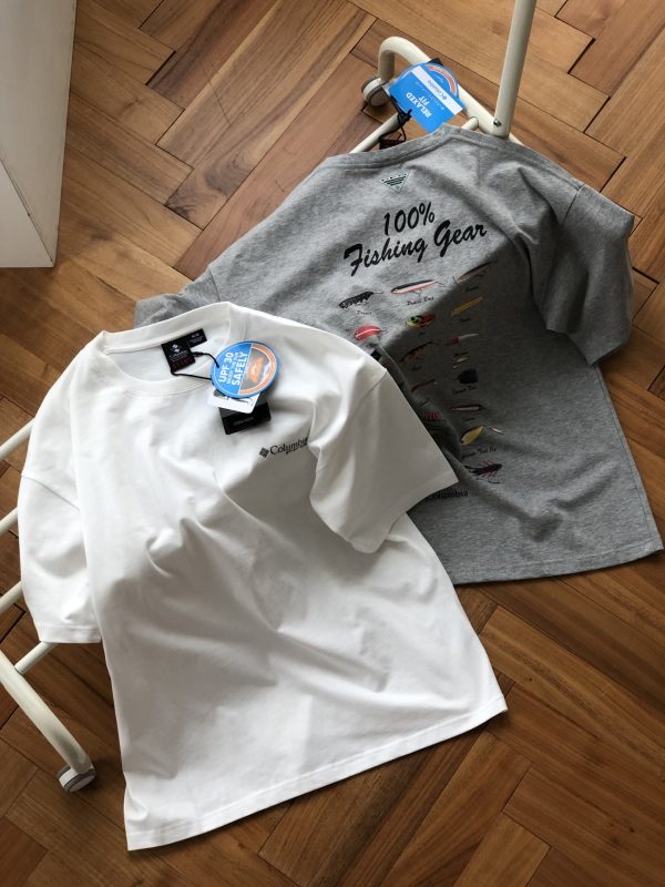 Best Selling Columbia Short Sleeves White Cotton Logo Collection