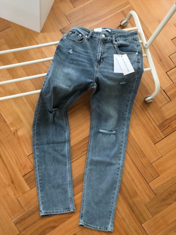 Luxury Calvin Klein Jeans Blue Denim Washed Style
