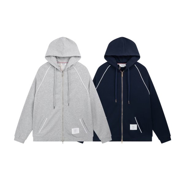 Premium Thom Browne Coat Blue Classic Luxury