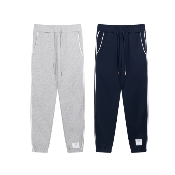 High Quality Thom Browne Trousers Blue Classic Luxury
