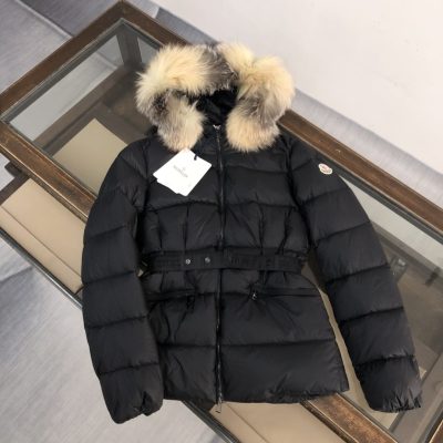 Premium Quality Moncler Down Jacket Black Oversized Style