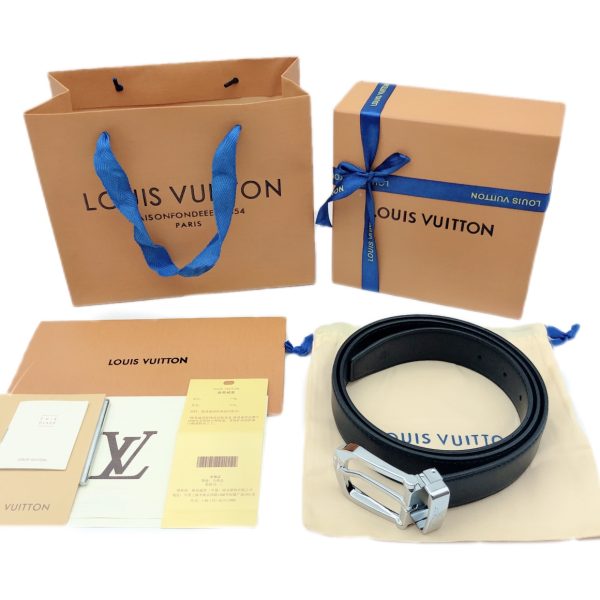 Best Selling Louis Vuitton Belt Black Cowhide Style