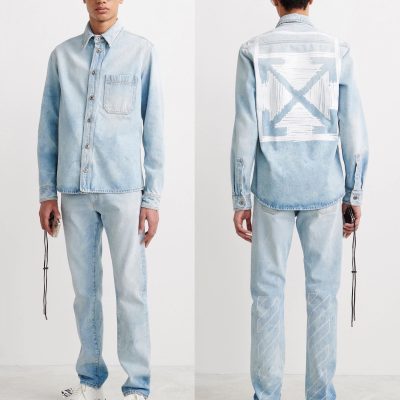 Luxury Off-White Shirts White Denim Vintage Luxury