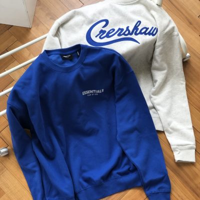 Premium Quality Fear Of God Hoodie Blue Fleece Washed Luxury
