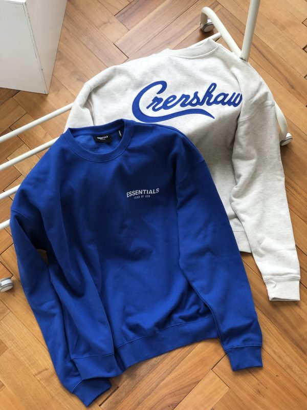 Premium Quality Fear Of God Hoodie Blue Fleece Washed Luxury