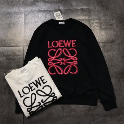 High Quality Loewe Long Sleeves Black Cotton Casual Collection