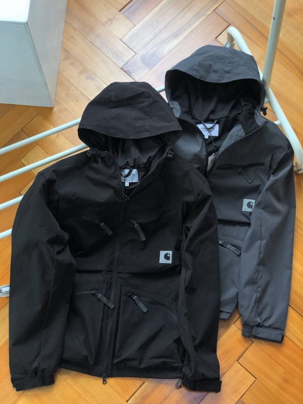 Luxury Carhartt Coats Black Polyester Logo Collection