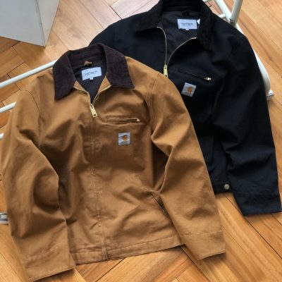 Luxury Carhartt Coat Black Cotton Washed Collection