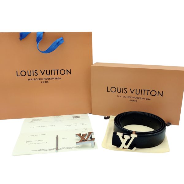 High Quality Louis Vuitton Belt Black Cowhide Vintage Luxury