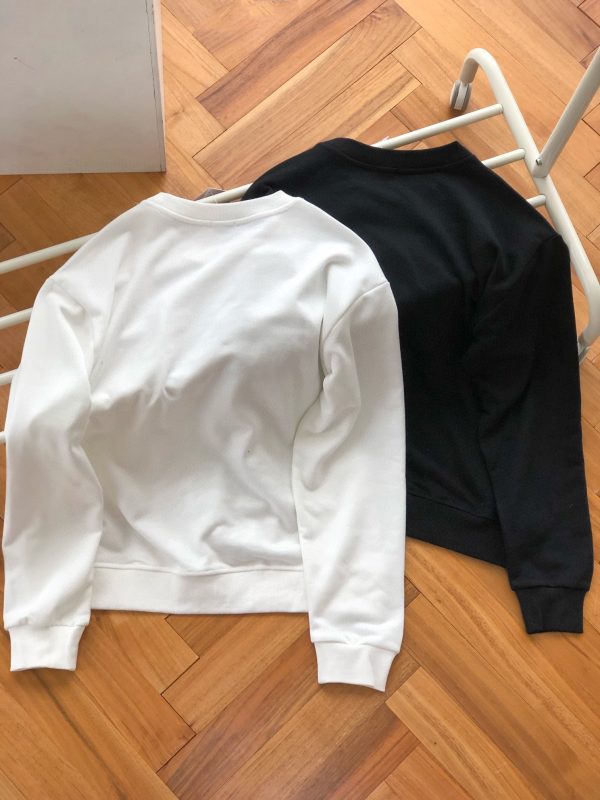 Premium Quality Loewe Sweatshirts Black Cotton Embroidered Style