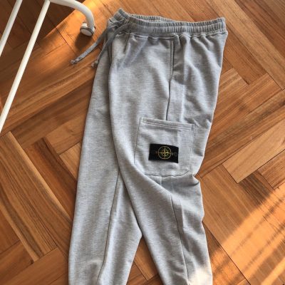 Luxury Stone Island Sweatpants Black Logo Luxury