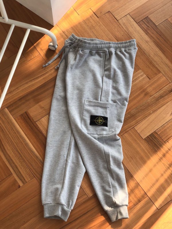 Luxury Stone Island Sweatpants Black Logo Luxury