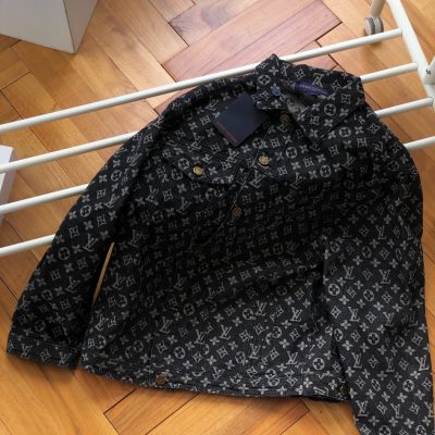 High Quality Louis Vuitton Jackets Black Denim Jacquard Luxury