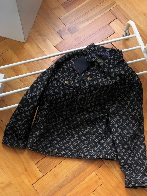 High Quality Louis Vuitton Jackets Black Denim Jacquard Luxury