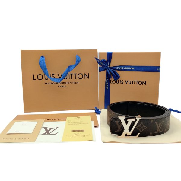 Luxury Louis Vuitton Belt Gold Canvas Monogram Collection