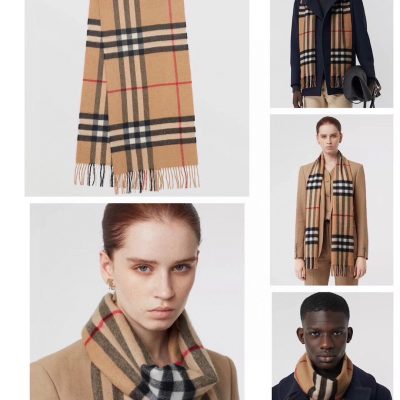 Luxury Burberry Scarf Cashmere Classic Style