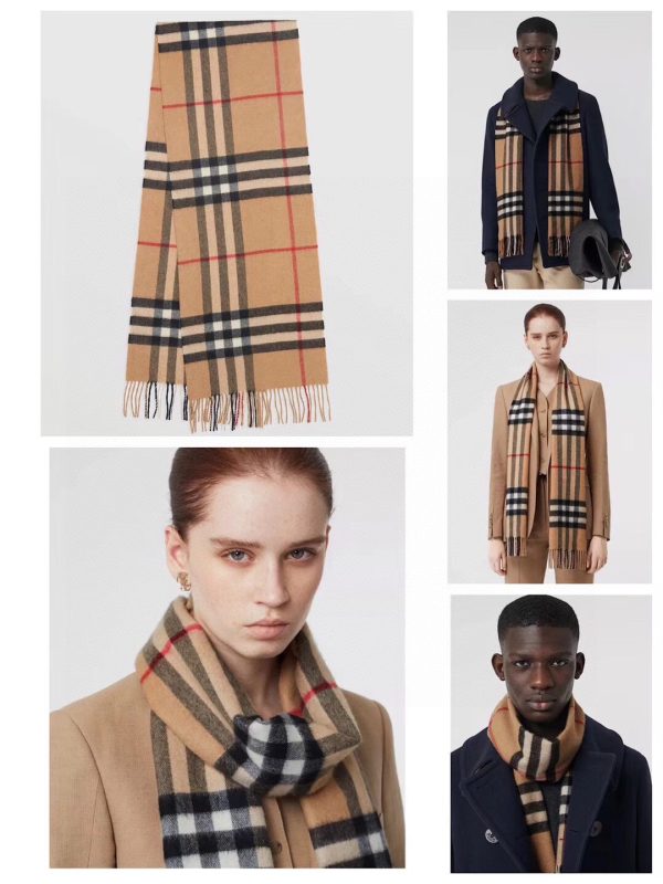 Luxury Burberry Scarf Cashmere Classic Style