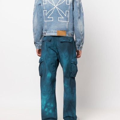 Luxury Off-White Jackets White Denim Logo Collection