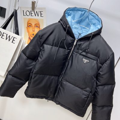 Premium Quality Prada Jackets Black Logo Luxury