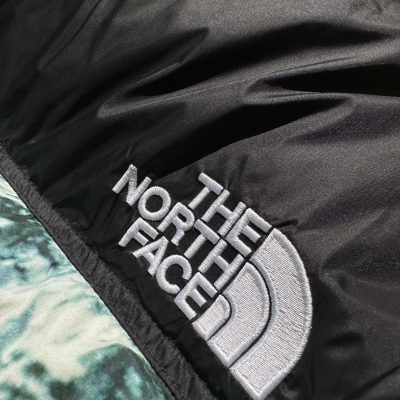 Luxury The North Face Down Jacket White Nylon Embroidered Style