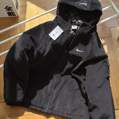 Premium Quality Nike Jackets Black Cotton Washed Collection