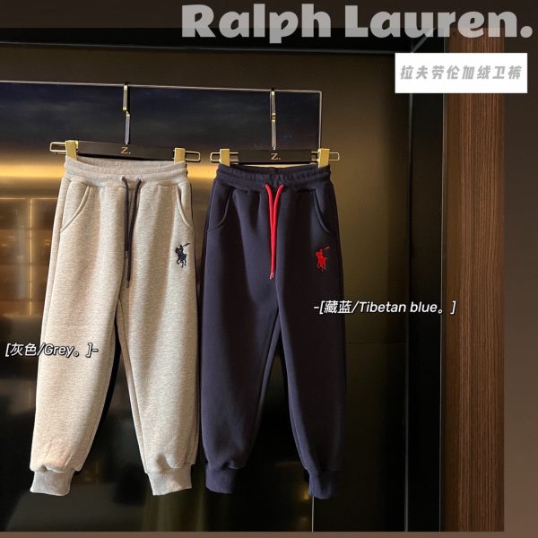 Luxury Ralph Lauren Casual Pants Navy Cotton Logo Collection