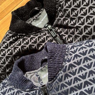 Best Selling Armani Down Jacket Black Print Style