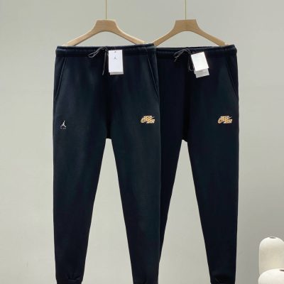 High Quality Jordan Pants Black Fleece Print Luxury