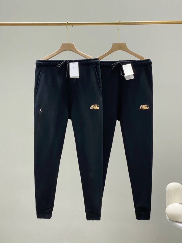 High Quality Jordan Pants Black Fleece Print Luxury